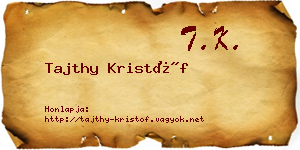 Tajthy Kristóf névjegykártya